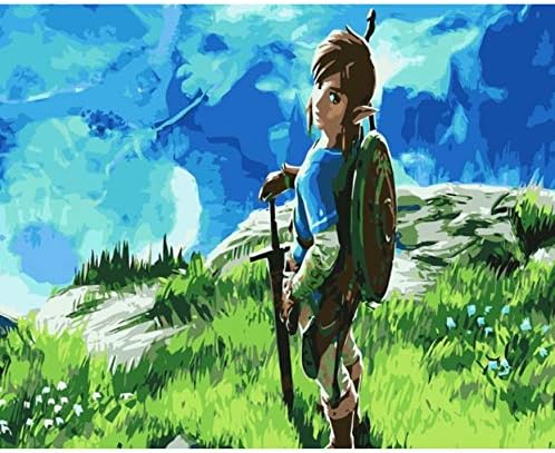Jigsaw Puzzle 1000 Piece 3D Puzzle The Legend of Zelda Breath of The Wild DIY Game Wall Art Pictures for Living Room 75X50Cm