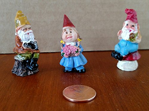 gb Miniature Fairy/Gnome Garden Accessories - Gnomes, House Bridge, 14 Pieces In All