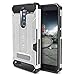 ZTE ZMAX PRO/ZTE Blade X Max Case, Evocel [Explorer Series Pro] Dual Layer Credit Card Case with Magnetic Kickstand for ZTE ZMAX PRO (Z981) / ZTE Blade X Max (Z983), Silver