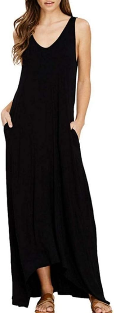 black vest maxi dress