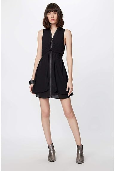 vestido de ziper na frente