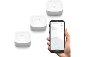 YOLINK Water Leak Sensor 4 with 105dB Audio Alarm 3-Pack, SMS/Text, Email & Push Notifications, Freeze Warning, LoRa Up to 1/4 Mile Open-Air Range, w/Alexa, IFTTT, Hub Required!