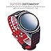 Moretek 20 mm Gear S2 Classic Smart Fitness Watch Band (SM-R732), Silicone Replacement for Samsung Galaxy Gear S2 Classic – Black Red