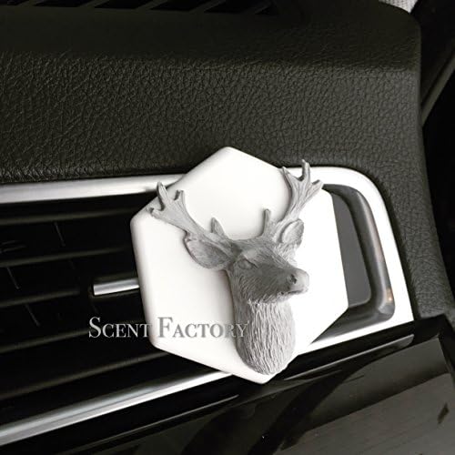 Handmade Car Pendant Perfume Diffuser,Minimalist Art Design Diffuser Vent Clip Air Freshener Home Decor by CandyPlay-Grey Deer