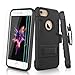 iPhone 7 Case TORUBIA Anti-Drop Protector & Belt Clip & Kickstand & Card Holder Combo Heavy Duty Dual Layer Shockproof Full Body Extreme Protective Cover Holster for iPhone 7（Black）