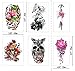 COKOHAPPY 16 Sheets Large Temporary Tattoo for Girl Women Arm Shoulder Flower, Lotus, Dream Catcher, Mandala, Butterfly, Mermaid, Tribal Symbols