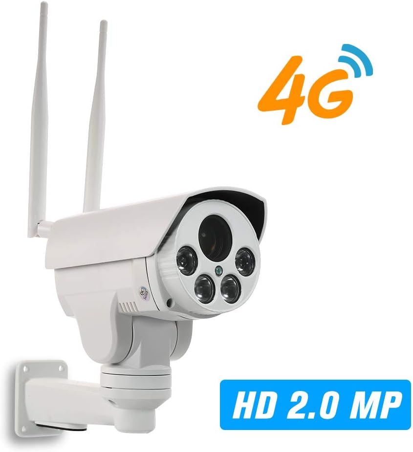 Extaum 1080P 4G Wireless IP Camera 2.8-12mm Auto Focus Lens PTZ Network Camera IR-Cut Night Vision 3G GSM Outdoor Waterproof CCTV Camera Video Onvif IP Cameras TF Card Slot & SIM Card Slot