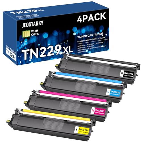 Jeostarky TN229XL TN229 Toner Cartridge High Yield Replacement for Brother TN229 TN229XL Toner Compatible with Brother MFC-L3780CDW MFC-L3720CDW HL-L3280CDW HL-L3220CDW HL-L3300CDW HL-L3295CDW Printer