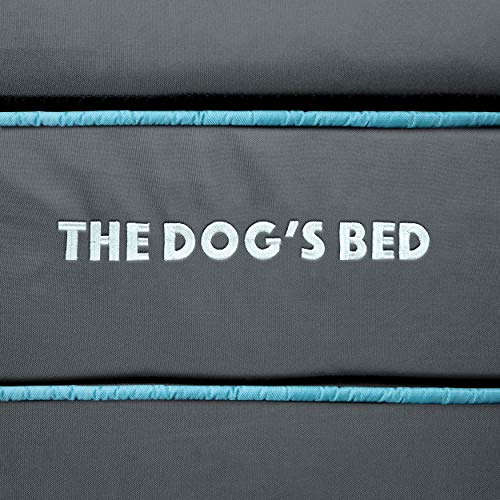 The Dog’s Bed Orthopedic Dog Bed Large Grey/Blue 40x25, Premium Memory