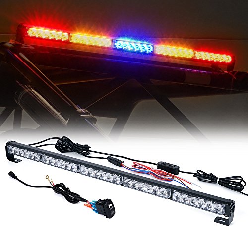 Xprite 30″ Offroad Rear LED Chase Strobe Light bar w/Running Turn Signal Brake Reverse Light for UTV, ATV, Polaris RZR XP 1000, Side by Sides, 4×4, Trophy Truck Offroad Vehicle – RYBYR