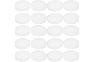 FINISPERSOO 30pcs Leak-proof Reusable Jar Lids for Yogurt Pudding Milk Bottles 53mm Diameter Double-layer Seal
