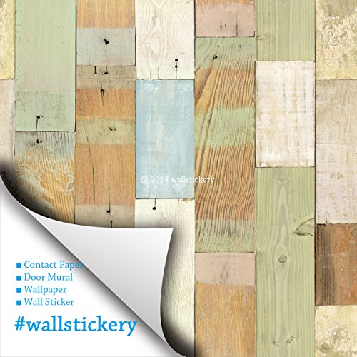 Wallstickery Self Adhesive Wallpaper Wood Panel Pattern Peel Stick Contact on Home Kitchen Shelf Drawer Liner Countertops WS-HVW-506 Size:1.64 ft x 9.84 ft