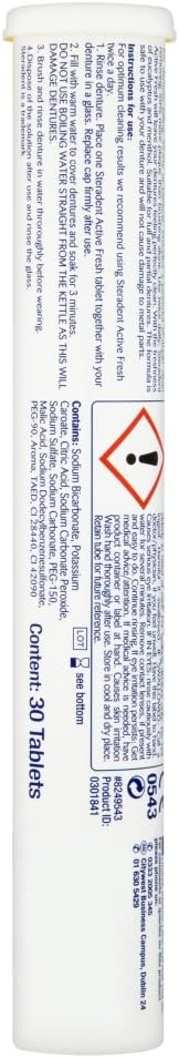 Steradent Active Fresh 30 Tablets (Pack of 12 Total 360 Tablets), 30 Count (Pack of 12) - Image 4