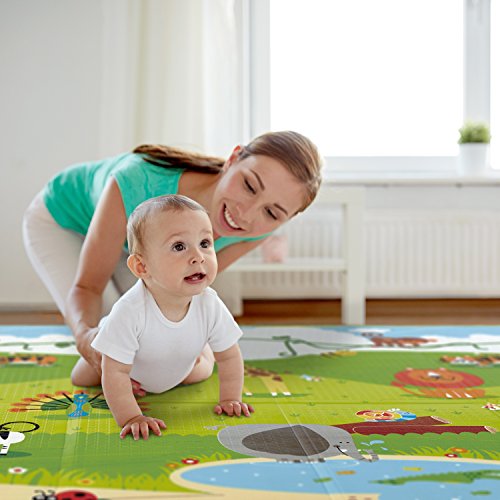 Hape Foldable Play Mat Extra Large Tummy Time Folding Baby Non Toxic