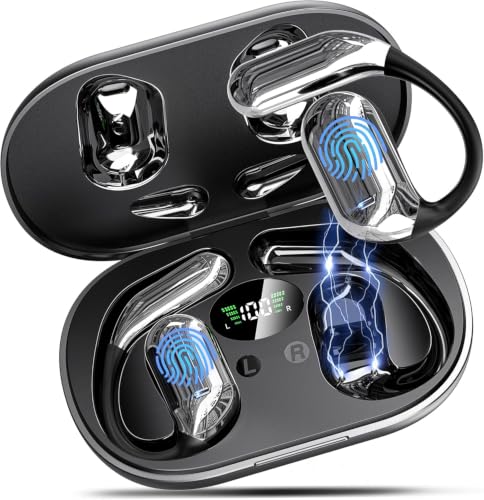 EUQQ Open Ear Kopfhörer Bluetooth 6.1 KI 50 Std Sport Kopfhörer für Laufen