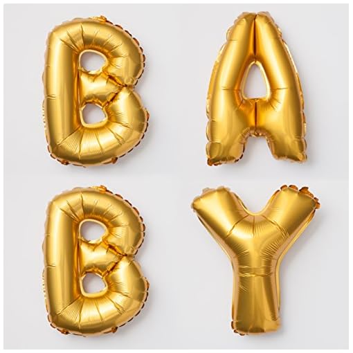 Baby Letter Balloons 16 Inch for Baby Shower or Party