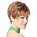 QianBaiHui Wigs for White Women - Short Hair Wig Heat Resistant Synthetic Blonde Hair Fashion Wig + Wig Cap (mix color 1)