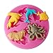 FOUR-C Silicone Molds Sea Animals Cake Design Moulds Color Pink