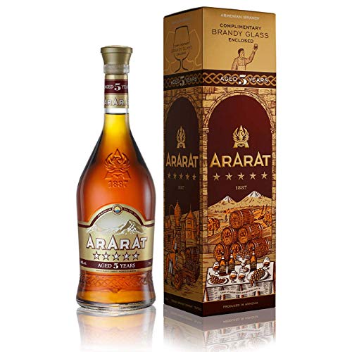 Ararat 5 Years Old + 1 Brandy Glas_Geschenkbox(1 x 0.7 l), 40% vol.