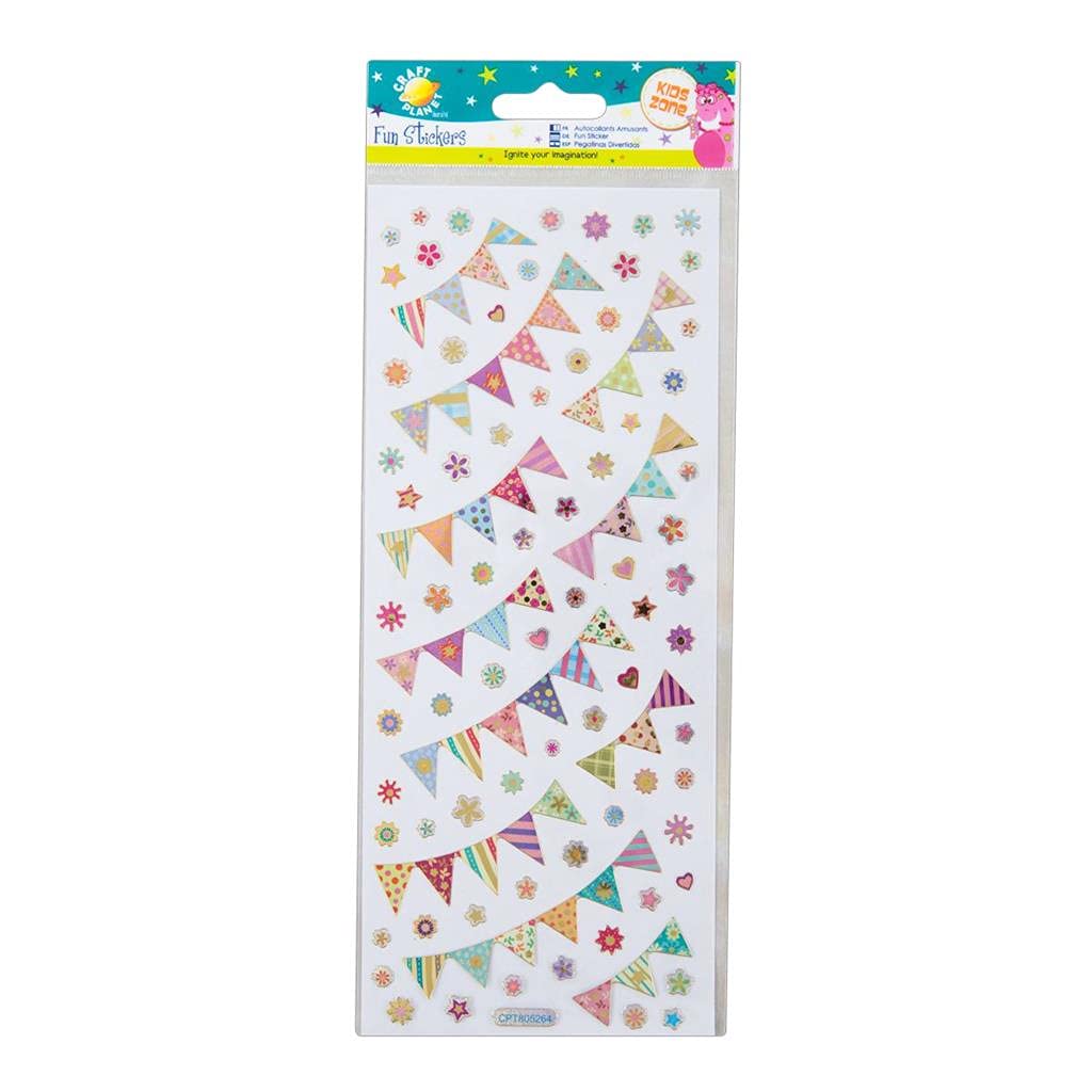 Craft Planet Fun Stickers, Bunting, for Young Crafters Collection, Posters, Card Making, Scrapbooking, Party Bag Fillers, Books, Reward Charts, Invites, Crafts — image 1