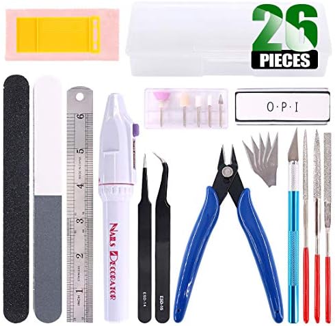 Keadic Juego 24 Herramientas Básicas Para Modelismo Gundam Y Coches - Cortadores, Pinzas Y Limas En Estuche