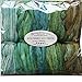 Hand Dyed Superfine Merino Tencel Roving for Spinning and Felting. 5oz, Greenery