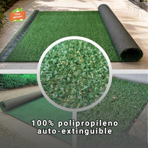 Color Carpet Pasto Sintetico Garden con medida de 5.0x2.0 metros. Altura de 7mm. Color Verde
