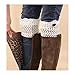 WRISTCHIE Womens Fashion Knited Short Boot Cuffs Lace Leg Warmers（Pack of 6）