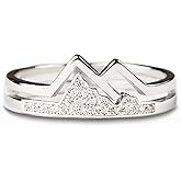 STORYJEWELLERY Mountain Ring, Western Rings for Women, Faith Ring, Silver Statement Rings, Christmas Gifts for Women