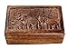 storeindya, Handmade Wooden Jewelry Box - Keepsake Box - Storage Organizer - Multipurpose Box - Treasure Chest - Trinket Holder for Women Men Girls - Single (Chandragupta Collection)