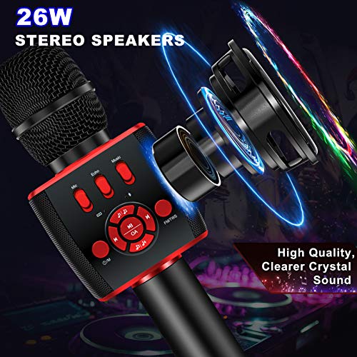 BONAOK Bluetooth Wireless Karaoke Microphone,Portable Karaoke Machine