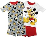 Mickey Mouse & Pluto Little Boys Toddler 4 Pc Cotton Pajama Set