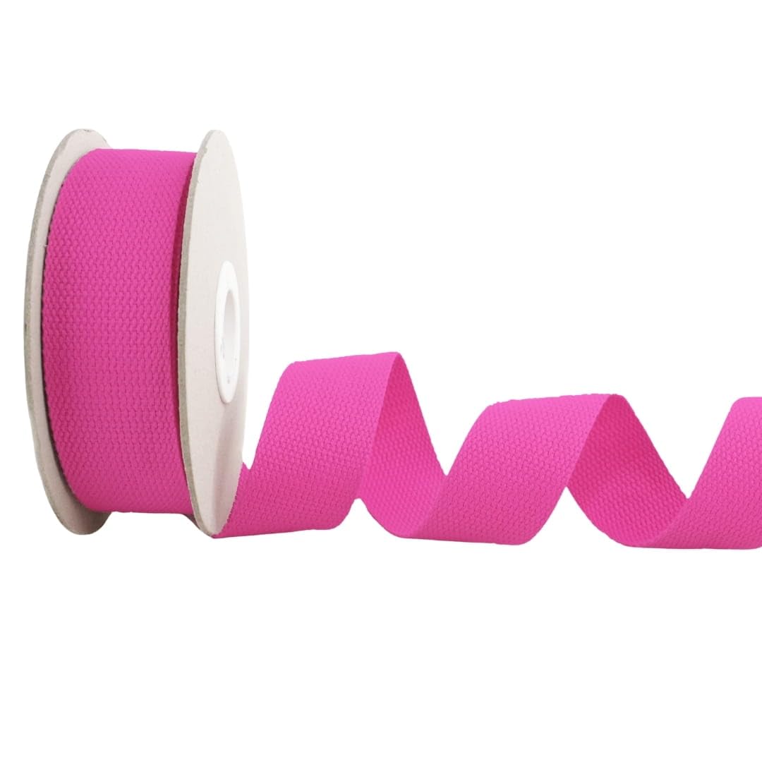 Trimz Cotton Webbing – Fuchsia – 25mm x 5m — image 1