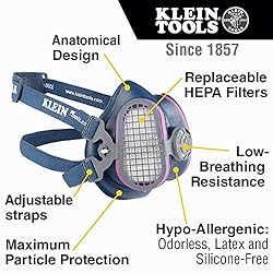 Klein Tools 60244 P100 Half-Mask Respirator with