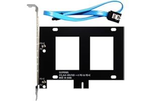 GLOTRENDS 2.5 inch SSD Mounting Bracket with SATA III Cable and SSD Screws, PCIe or PCI Slot Installation