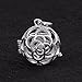 EUDORA Harmony Bola 20mm Rose Silver Plated Pendant Rhinestone Mexican Ball Necklace, 30 inches Peach