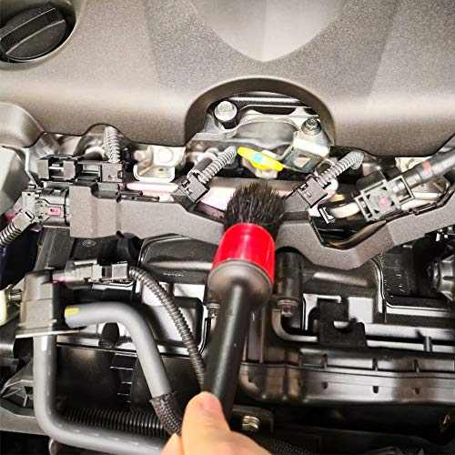 image for IPELY 5 Pack Detailing Brushes for Cleaning Engines, Wheels, Interior,