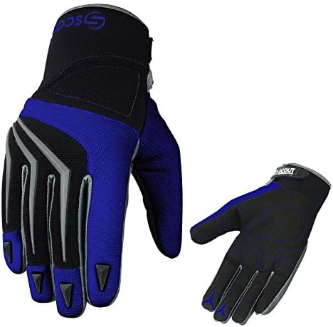 SPG Brand New Motocross Racing MX Gloves Off Road Dirt Bike Racer Riding Men Adult Gloves (Large(7.5-8"), Blue)