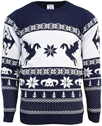 Official Skyrim Christmas Jumper/Ugly Sweater Blue