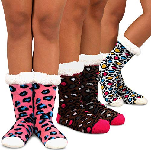 Teehee Womens Soft Premium Double Layer Slipper Ski Thermal Crew Socks 3-Pack