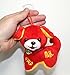 Lucore 4 Inch Happy Puppy Dog Plush Stuffed Animal Toy Decoration - 2018 Chinese New Year Red Puppy Hanging Doll Lucky Charm Ornament with Bell Collar