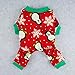 Fitwarm Cute Penguin Xmas Pet Clothes for Dog Pajamas Soft Christmas PJS, Red, XXL