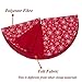 S-DEAL 48 Inches Christmas Tree Skirt Double Layers Red and White Snow Carpet for Party Holiday Decorations Xmas Ornaments