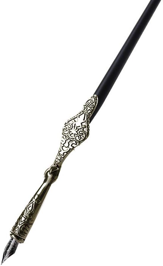 1PC Metal Carved Craft Script Antique Dip Pen Oblique Calligraphy Pen Holder