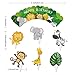 Zoo Animal Happy Birthday Banner Garland Safari Cupcake Toppers Woodland Cupcake Wrappers For Baby Show Theme Party Supplies by Shxstore