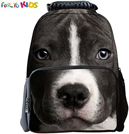 FOR YO KIDS Children's 3D Animal Dog Pattern School Backpacks