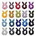 Simnice 25 Pack Hair Scrunchies Rabbit Bunny Ear Bow Bowknot Scrunchies Velvet Scrunchy Bobbles Elastic Hair Ties Bands Ponytail Holder