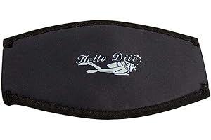 Diving Mask Slap Straps, Neoprene Diving Mask Straps Cover for Dive and Snorkel Masks (Double-Sided Black and White)