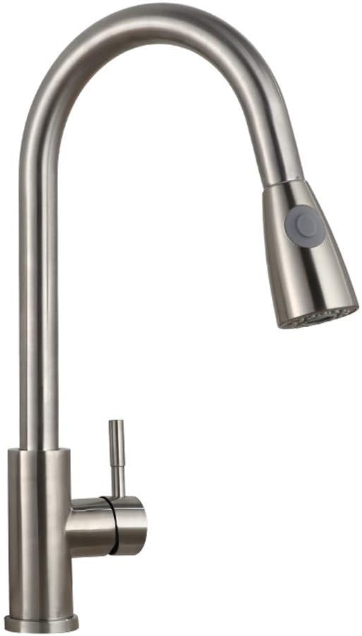 ZLYCZW Llave extraíble de Cocina de Arco Alto de Acero Inoxidable de un