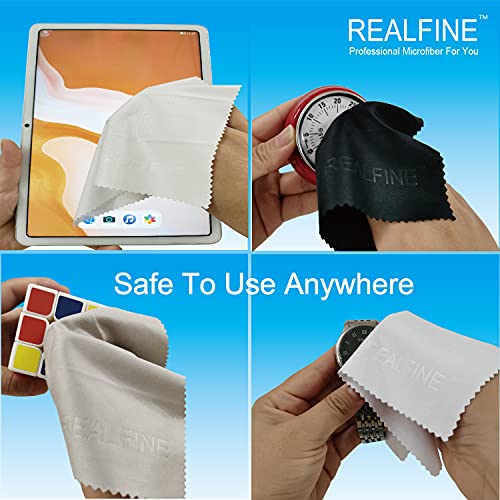 REALFINE Eyeglass Cleaner with Individual Reusable Pouch, Safe for All